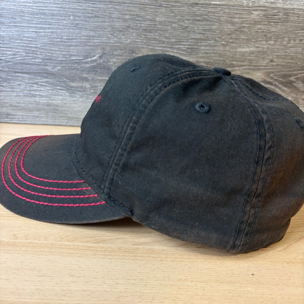 Vintage True Religion Hat Cap Strap Back Black Red Buddha Adjustable - Picture 4 of 9
